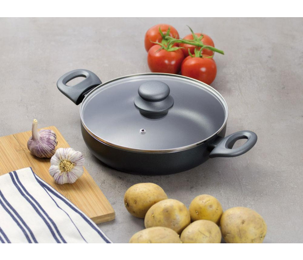 AMBITION Patelnia gleboka Graphite z pokrywka 26cm (20124) - 1459724 - zdjęcie 2